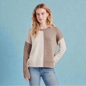 Splendid Sweater Amy Cashmere Wool Toast and Oat size Large NWT Rtl 168